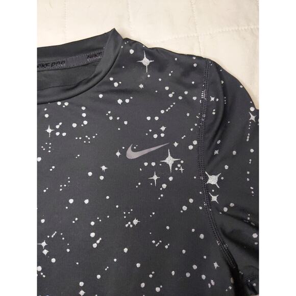 Nike Women's Small 3pc Bundle Sports Bras Star Print Top Black Silver Set - Picture 8 of 14